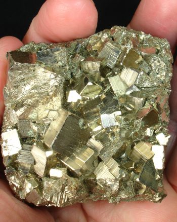 Pyrite cubes on matrix of massive pyrite