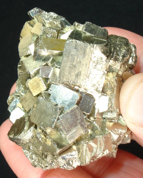 Pyrite cubes on matrix of massive pyrite