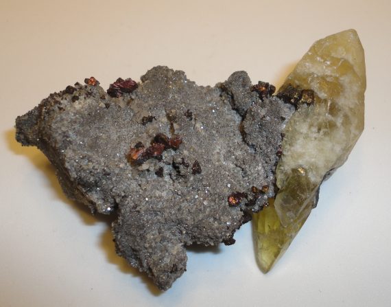 Calcite, dolomite, and pyrite