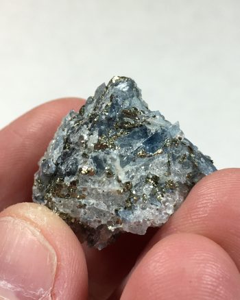 Kyanite, quartz, and pyrite