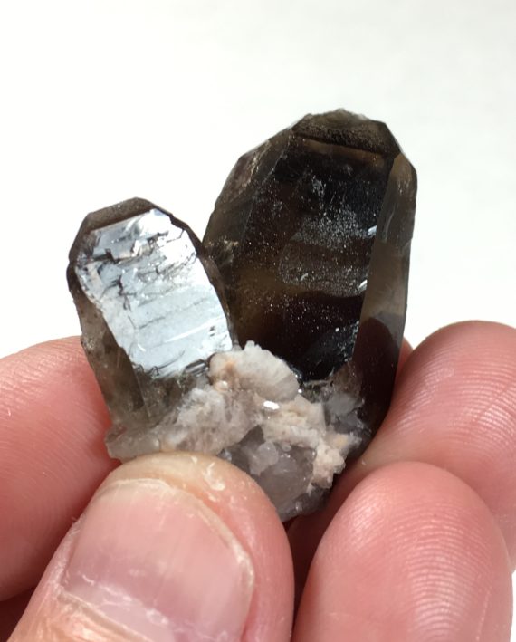 Smoky quartz crystal cluster
