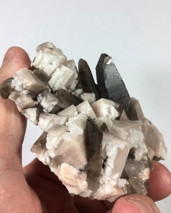 Smoky quartz, microcline, and Albite