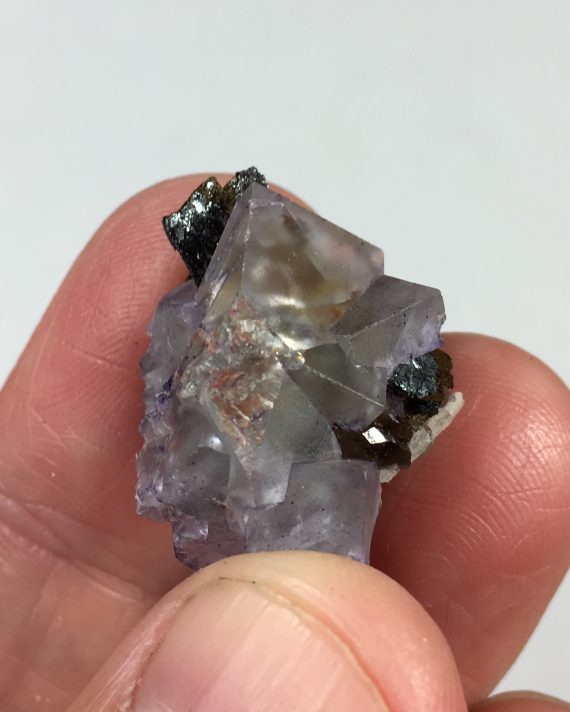 Fluorite and Limonite (and Hematite) Pseudomorph