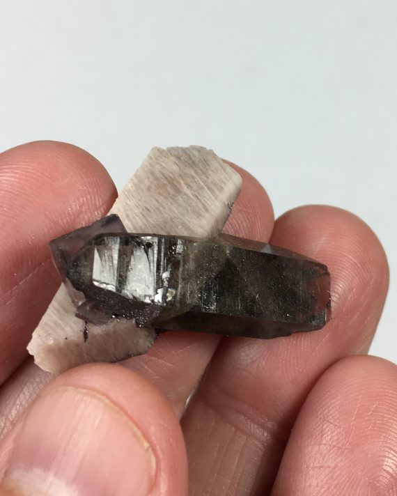 Beautiful specimen of Fluorite, Smoky Quartz, Fluorite, and Specular Hematite