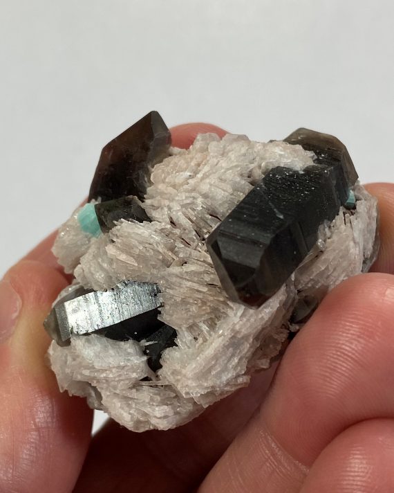 Smoky quartz with clevelandite and amazonite